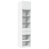 vidaXL Slim Storage Cabinet White 50x42.5x225 cm Engineered Wood