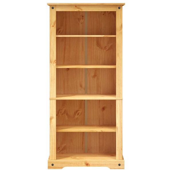 vidaXL 5-Tier Bookcase Mexican Pine Corona Range 80x40x170 cm