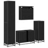 vidaXL Bathroom Furniture Set 4 pcs Black Oak Engineered Wood