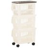 vidaXL Kitchen Trolley White and Taupe