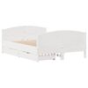 vidaXL Bed Frame without Mattress White 120x200 cm Solid Wood Pine