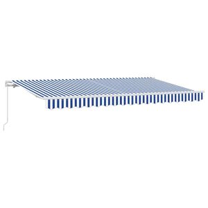 vidaXL Retractable Awning Blue 400 x 200 cm Fabric