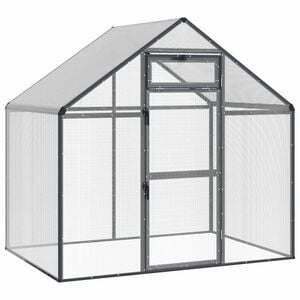 vidaXL Bird Cage Anthracite 181.5 x 110.5 x 173.5 cm Welded Wire Mesh