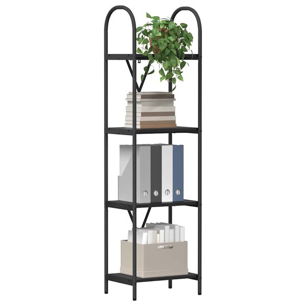 vidaXL Bookshelf Black Oak 40 x 30 x 146 cm Engineered wood