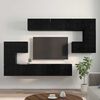 vidaXL TV Cabinet Set Wall-mounted 10 pcs Black Oak Engineered Wood