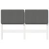 vidaXL Upholstered Headboard White and Light Grey 160 cm