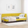 vidaXL Corner Bed Frame with Headboard Yellow 100 cm x 200 cm Velvet