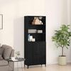 vidaXL Highboard Black Oak 69.5 x 32.5 x 180 cm Engineered Wood