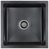 vidaXL Handmade Kitchen Sink Black Stainless Steel