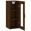 vidaXL Wall Mounted Cabinet Brown Oak 34.5x34x90 cm