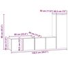 vidaXL TV Cabinet Set Wall-mounted 3 pcs Old Wood Engineered Wood