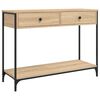 vidaXL Console Table | Sonoma oak | Engineered wood | Narrow | Adjustable Feet