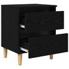 vidaXL Bed Cabinet Black Oak 40 x 35 x 50 cm Engineered Wood