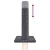 vidaXL Floor to Ceiling Cat Tree Dark Grey 250.5-276.5 cm