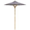 vidaXL Garden Parasol Dark Grey &Oslash; 150 x 210 cm Bamboo
