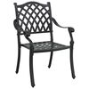 vidaXL Garden Dining Set 7 pcs Black Aluminium