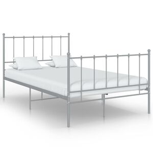 vidaXL Bed Frame without Mattress Grey Metal 120x200 cm