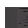 vidaXL Bedside Cabinet Black 36x39x60.5 cm Steel