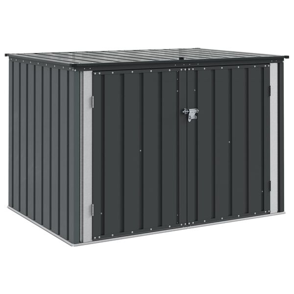 vidaXL Garden Storage Box Black 151.5 x 107 x 100 cm Steel