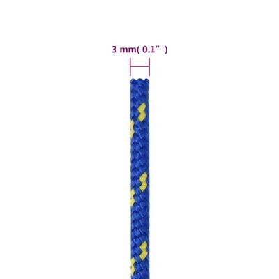 vidaXL Boat Rope Blue 3 mm 50 m Polypropylene