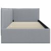 vidaXL Corner Bed Frame with Headboard Light grey 90 x 200 cm Fabric