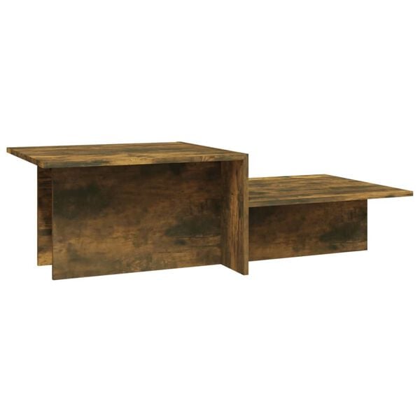 vidaXL Coffee Table Smoked Oak 111.5x50x33 cm Engineered Wood