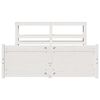 vidaXL Bed Frame with Headboard without Mattress White 140x190 cm