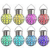vidaXL Hanging Solar Lamps 8 pcs LED Lights RGB