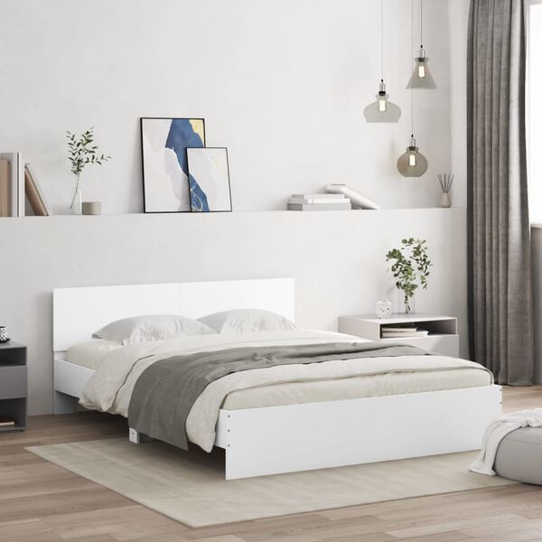 vidaXL Bed Frame without Mattress White 140x200 cm