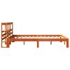 vidaXL Bed Frame without Mattress Wax Brown 140x190 cm Solid Wood Pine