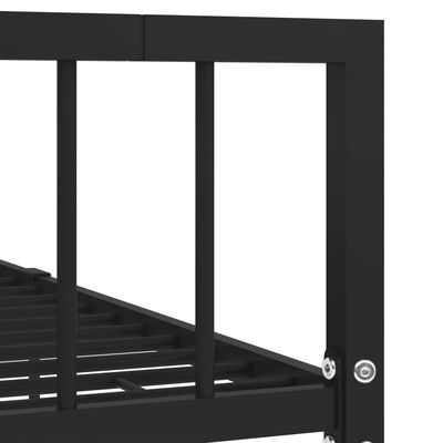 vidaXL Bed Frame Black Metal 160x200 cm