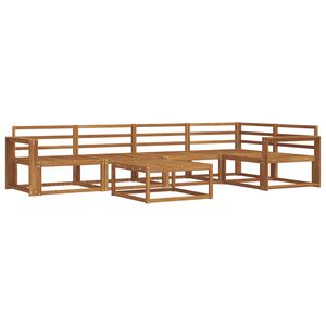 vidaXL Outdoor Sofa Set 6 pcs Natural Solid Acacia Wood