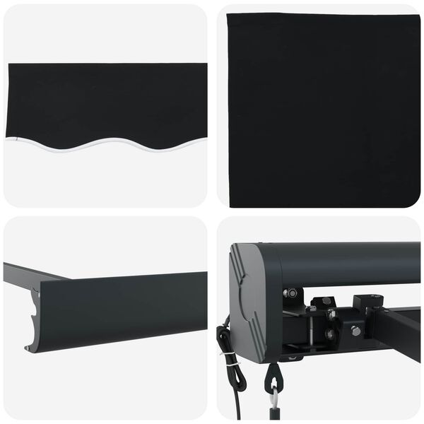 vidaXL Awning Black 300 x 250 x 165 cm Polyester and Aluminium