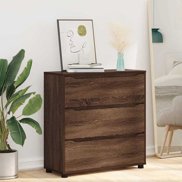 vidaXL Storage Cabinet Brown Oak 80 x 31 x 81 cm Engineered Wood