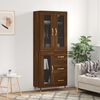 vidaXL Highboard Brown Oak 69.5x34x180 cm Engineered Wood