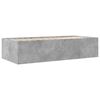vidaXL Daybed with Drawers without Mattress Concrete Grey 75x190 cm Small Single