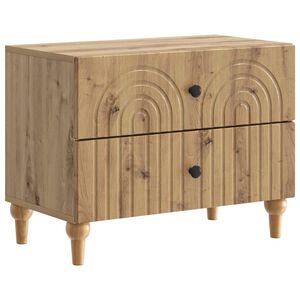 vidaXL Bedside Cabinet Artisan Oak 62 x 34.5 x 48 cm Engineered Wood
