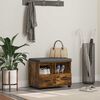 vidaXL Hall Bench with Cushion with Drawer Smoked Oak 60 x 38 x 46 cm