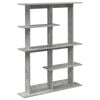 vidaXL Wall Shelf Wall-Mounted Grey 102 x 20 x 130 cm Engineered Wood
