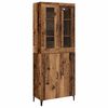 vidaXL Highboard 2 pcs Old wood Engineered Wood