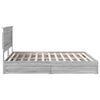 vidaXL Storage Bed Grey Sonoma 200 x 200 cm Engineered Wood