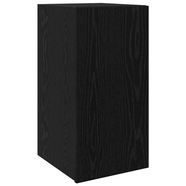 vidaXL Wall TV Cabinet Black Oak 30.5 x 30 x 60 cm Engineered Wood