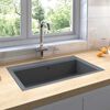 vidaXL Kitchen Sink Grey 79 x 50 x 31 cm Granite