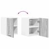 vidaXL Hanging Cabinet 2 pcs Grey Sonoma and White 30 x 31 x 40 cm