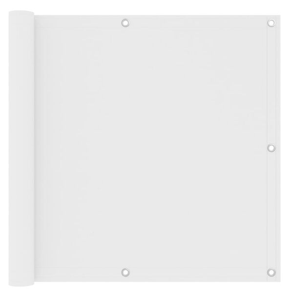 vidaXL Balcony Screen White 90x600 cm Oxford Fabric