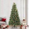 vidaXL Artificial Hinged Christmas Tree Green 240 cm PE and PVC