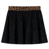 Kids' Skirt with Leopard Waistband Black 104