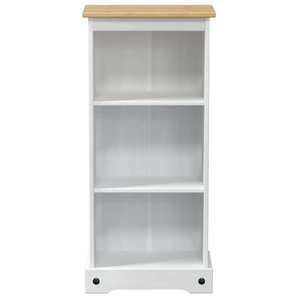vidaXL Bookcase White 46 x 29 x 100 cm Solid Pine Wood