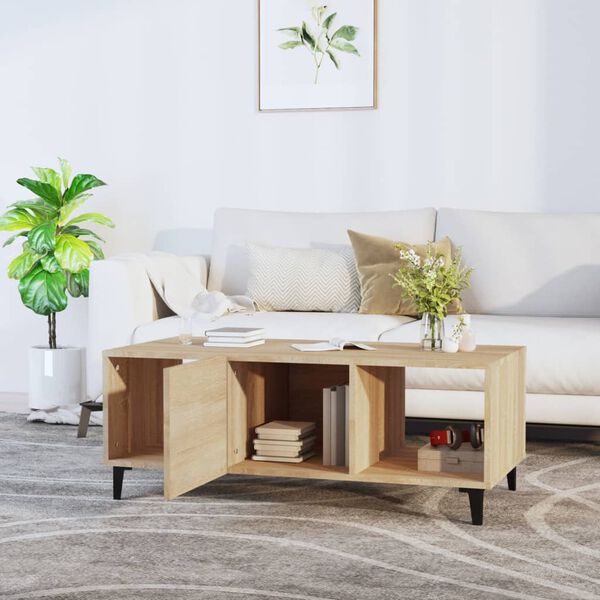 vidaXL Coffee Table Sonoma Oak 102x50x40 cm Engineered Wood