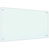 vidaXL Kitchen Backsplash White 90 x 50 cm Tempered Glass